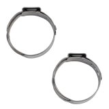 Redhorse Performance 420 Series Push-Lock Hose Clamps 420-10 Clamps, Push Lock, Stainless Steel, Natural, -10 AN, Pair thumbnail 1