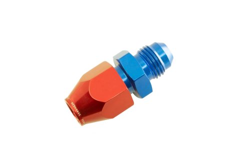 Redhorse Performance 3100 Series AN Tube Adapter Fittings 3100-08-08-1 Fitting, Adapter, to Tubing, Straight, Aluminum, Red/Blue Anodized, -8 AN, 1/2 in., Each
