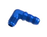 Redhorse Performance 833 Series Bulkhead Fittings 833-12-1 Fitting, Union, 90 Degree, -12 AN, Aluminum, Blue Anodized, Each thumbnail 1