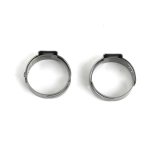 Redhorse Performance 420 Series Push-Lock Hose Clamps 420-08 Clamps, Push Lock, Stainless Steel, Natural, -8 AN, Pair thumbnail 1