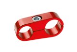 Redhorse Performance 730 Series AN Hose Separators 730-08-10-3 and Line Mounting Clamps, Separators, 2 Capacity, Aluminum, Red Anodized, for -8 and -10 Braided Hose, Each thumbnail 2
