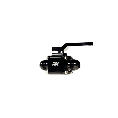 Redhorse Performance Shut-Off Valves 4675-06-06-2 Inline Shut Off Valve -06AN Male Inlet, -06AN Male Outlet - Black