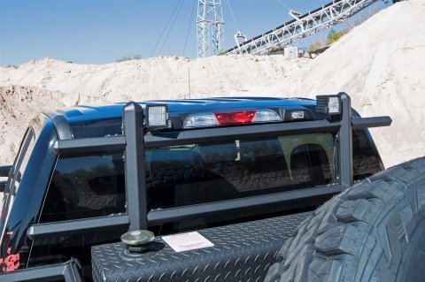 Dee Zee Hex Series Cab Racks DZ95251TB Headache Rack, Hex, Textured Black, Dodge, Ram, Each thumbnail 1