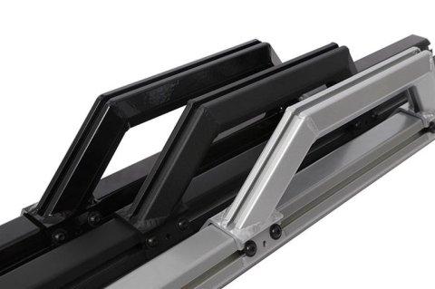 Dee Zee Hex Series Side Step Bars DZ66301TB Bars, Aluminum, Black Textured Powdercoated, Regular Cab, Pair thumbnail 1
