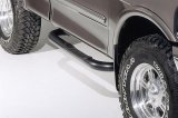 Dee Zee UltraBlack Oval Side Step Bars DZ373519 Bars, Nerf Bars, Oval, Steel, Black Powdercoated, 4.00 in. Diameter, Chevrolet, GMC, Standard Cab, Pair thumbnail 1