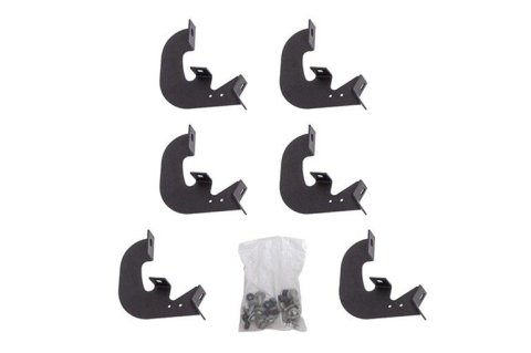 Dee Zee Hex Series Step Bar Mounting Brackets DZ66340 Truck Installation Kits, Running Boards, Steel, Textured Black, Chevrolet, GMC, 1500, Kit thumbnail 1