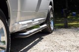 Dee Zee UltraBlack Round Side Step Bars DZ373531 Bars, Nerf Bars, Round, Steel, Black Powdercoated, 3.00 in. Diameter, Chevrolet, GMC, Crew Cab, Pair thumbnail 1