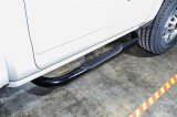 Dee Zee UltraBlack Round Side Step Bars DZ373531 Bars, Nerf Bars, Round, Steel, Black Powdercoated, 3.00 in. Diameter, Chevrolet, GMC, Crew Cab, Pair thumbnail 2