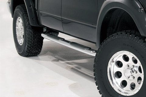 Dee Zee Oval Side Step Bars DZ373257 Bars, Nerf Bars, Side, Stainless Steel, Polished, 4.00 in. Diameter, Ram, Crew Cab, Pair thumbnail 1