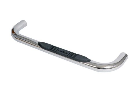 Dee Zee Stainless Steel Round Side Step Bars DZ373513 Bars, Nerf Bars, Round, Steel, Polished, 3.00 in. Diameter, Chevrolet, GMC, Standard Cab, Pair thumbnail 1