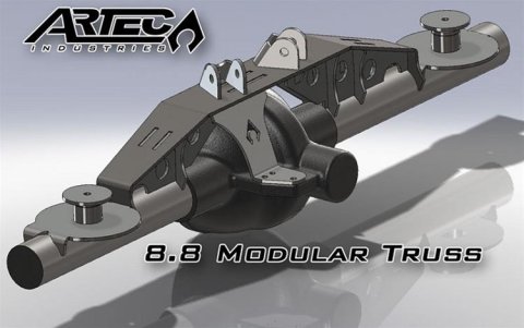 Artec Industries 8.8 in. Modular Axle Trusses for 1984-2001 CHEROKEE, 1987-2017 WRANGLER, 2018 WRANGLER JK - TR8803 Housing Brace, Truss, Rear, Steel, Natural, Ford Swap, Jeep, Kit