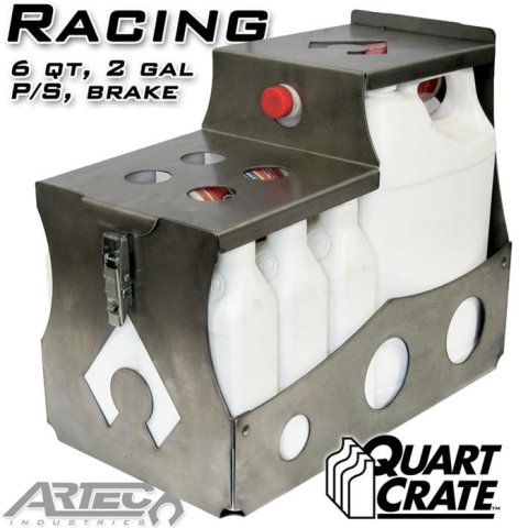 Artec Industries Racing Quart Crates QC0102 Storage Container, Crate, Interior, Fluid Organizer, Steel, 16.00 x 8.75 x 12.75 in., Each thumbnail 4
