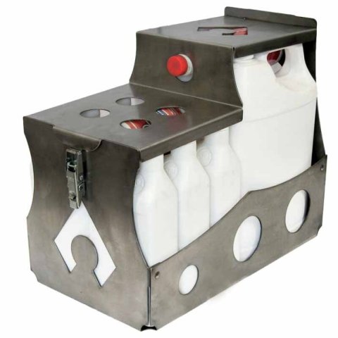 Artec Industries Racing Quart Crates QC0102 Storage Container, Crate, Interior, Fluid Organizer, Steel, 16.00 x 8.75 x 12.75 in., Each thumbnail 5