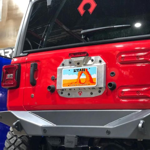 Artec Industries Spare Tire Carrier Delete Plates JL5626 JL Kit V2 - Bare Aluminum thumbnail 1