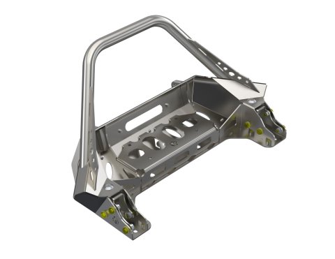 Artec industries High-Clearance Comp Front Bumpers for 2020-2024 GLADIATOR, 2018-2024 WRANGLER, 2018 WRANGLER JK - JJ8022 Bumper, High Clearance Comp, Hoop Guard, Front, Fabricated, Steel, Raw, Jeep, JL, JT, JK, Each thumbnail 1