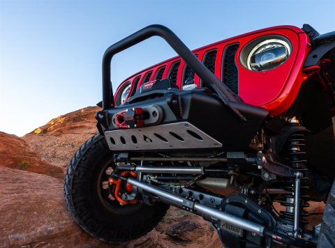 Artec industries High-Clearance Comp Front Bumpers for 2020-2024 GLADIATOR, 2018-2024 WRANGLER, 2018 WRANGLER JK - JJ8022 Bumper, High Clearance Comp, Hoop Guard, Front, Fabricated, Steel, Raw, Jeep, JL, JT, JK, Each thumbnail 2