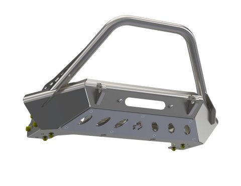 Artec industries High-Clearance Comp Front Bumpers for 2020-2024 GLADIATOR, 2018-2024 WRANGLER, 2018 WRANGLER JK - JJ8022 Bumper, High Clearance Comp, Hoop Guard, Front, Fabricated, Steel, Raw, Jeep, JL, JT, JK, Each thumbnail 4