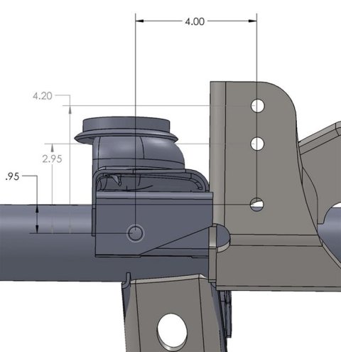 Artec Industries Track Bar Brackets TJ3013 Bracket, Front, Steel, Natural, Jeep, Each thumbnail 1