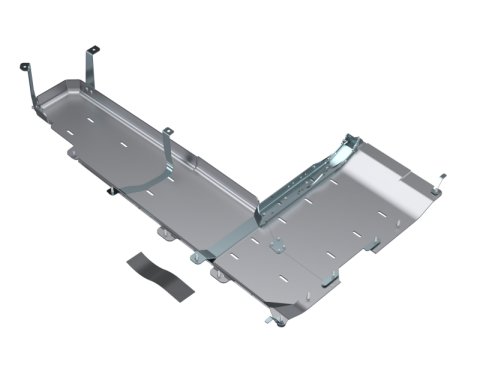 Artec Industries Alpha Series Skid Plates JT4159 Plate, Fuel Tank/Transfer Case, Aluminum, Natural, Bolt-on, Jeep, 3.6L, Kit thumbnail 3