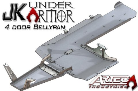 Artec Industries JK Under Armor Skid Plates JK1011 Plate, Armor, Belly Pan, Aluminum, Natural, Bolt-On, Jeep, Kit thumbnail 1