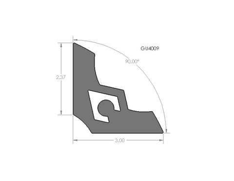 Artec Industries Gusseted Chassis Tabs GU4009 Tab, Gusseted, 90 degree, Steel, Natural, 3/16 in. Thick, Each thumbnail 1