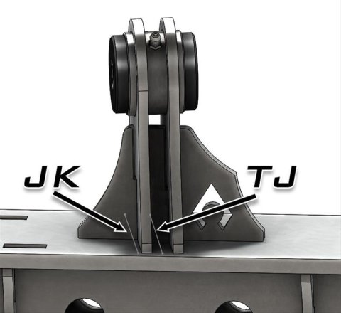 Artec Industries Chassis Tabs, Brackets and Components BR1123 Weld on UCA for Low Pro Front Truss: DAYSTAR BUSHINGS; 1/2 in hole