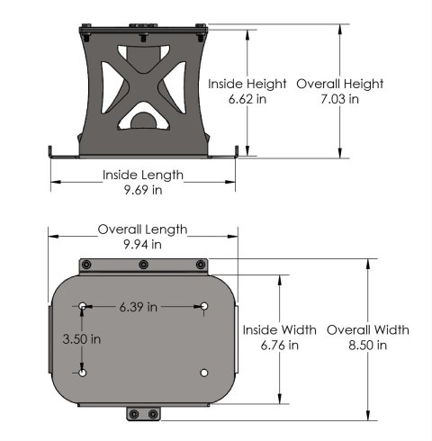 Artec Industries Battery Boxes OP3401 Mount, Steel, Natural, Group 34 Optima, Kit thumbnail 1