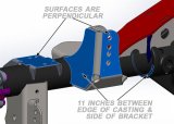 Artec Industries Track Bar Brackets JK4426 Bracket, Rear, Steel, Natural, Jeep, Each thumbnail 1