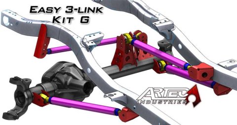 Artec Industries Suspension Conversion Kits LK0131 Easy 3 Link - Kit G - Adjustable Upper link Yes Outside Frame Centered FRONT DRIVER (rear passenger) thumbnail 2