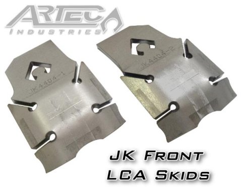 Artec Industries JK Lower Control Arm Skid Plates JK4404 Plates, location, Weld-on, Steel, Natural, 1/4 in. Thick, Jeep, Pair thumbnail 1