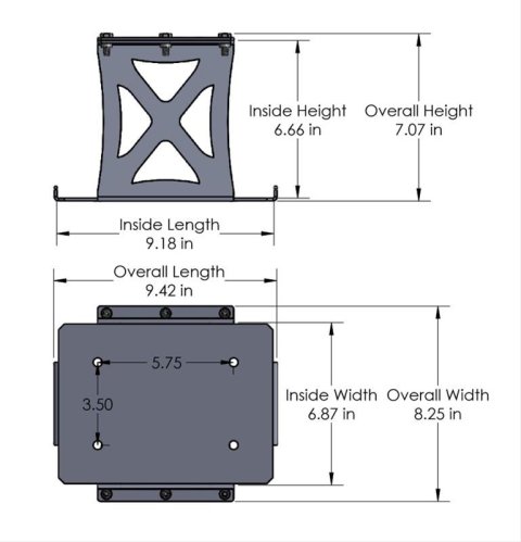 Artec Industries Battery Boxes OP3501 Mount, Steel, Natural, Group 25/35 Optima, Kit