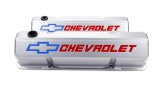 Proform GM Licensed Slant Edge Valve Covers 141-923 Covers, Aluminum, Gray with Red and Blue Logo, Tall, Chevy, Small Block, Pair thumbnail 3