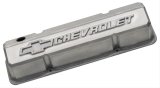 Proform GM Licensed Slant Edge Valve Covers 141-939 Covers, Slant-Edge, Tall, Perimeter Bolt Mounting Style, Chevrolet Logo, Chevy, Small Block, Pair thumbnail 1
