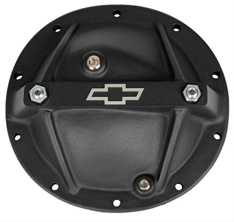 Proform Chevy Bowtie 10 Bolt GM 8.2/8.5 Inch Differential Cover 141-696 Cover, Aluminum, Black Crinkle, Logo, GM, 8.2 in., 8.5 in., 10-Bolt, Each thumbnail 1
