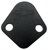 Proform Fuel Pump Block-Off Plates for Chevrolet 141-213 Plate, Steel, Black Crinkle, Bowtie Logo, Chevrolet, Big Block, Each thumbnail 1