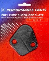 Proform Fuel Pump Block-Off Plates for Chevrolet 141-213 Plate, Steel, Black Crinkle, Bowtie Logo, Chevrolet, Big Block, Each thumbnail 2