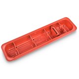 Proform Stamped Steel Chevrolet Valve Covers 141-918 Covers, Low Profile, Steel, Orange Painted, Logo, Chevy, Small Block, Pair thumbnail 2