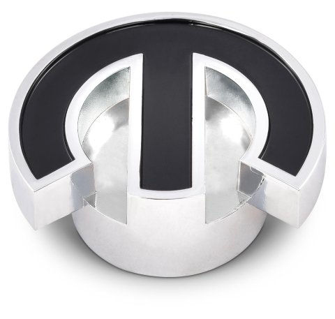 Proform Air Cleaner Wing Nuts 440-338 Nut, Chrome, Deluxe Black Mopar Omega Logo, Each thumbnail 1