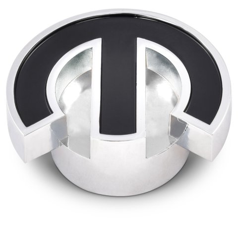 Proform Air Cleaner Wing Nuts 440-338 Nut, Chrome, Deluxe Black Mopar Omega Logo, Each thumbnail 2
