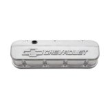 Proform GM Licensed Slant Edge Valve Covers 141-869 Covers, Edge, Tall, Perimeter Bolt, Cast Aluminum, Natural, Chevrolet Logo Top Style, Chevrolet, Big Block, Pair thumbnail 3