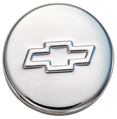 Proform Oil Filler Caps for Chevrolet 141-630 Fill Cap, Steel, Round, 1.220 in. Diameter, Chrome, Push-In, Universal, Bowtie Emblem, Each thumbnail 3