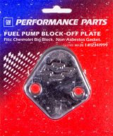 Proform Fuel Pump Block-Off Plates for Chevrolet 141-211 Plate, Steel, Chrome Plated, Chevy, Big Block, Each thumbnail 3