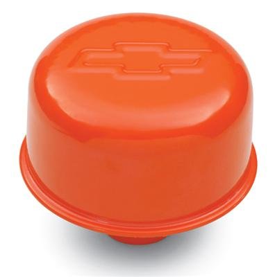 Proform Valve Cover Breathers 141-786 Breather, Round, Push-in, Steel, Orange Powdercoated, Bowtie Emblem, 3 in. Diameter, Each