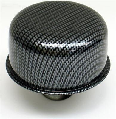 Proform Valve Cover Breathers 66013 Breather, Round, Push-in, Steel, Carbon Fiber Top Finish, 3 in. Diameter, Each thumbnail 1