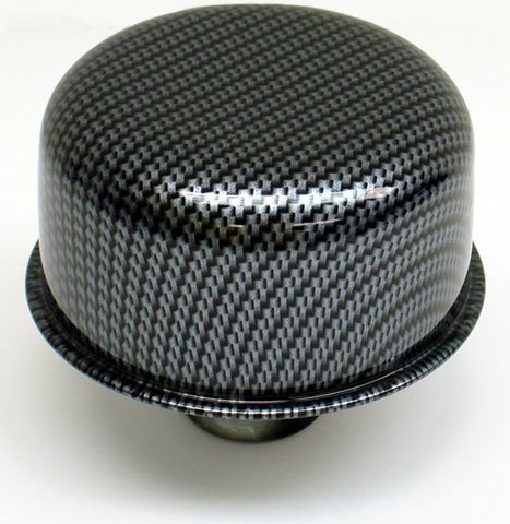 Proform Valve Cover Breathers 66013 Breather, Round, Push-in, Steel, Carbon Fiber Top Finish, 3 in. Diameter, Each thumbnail 2