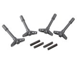 Proform Mopar Licensed Valve Cover Fasteners 440-886 Wing Nuts, Shark Gray, Recessed Omega "M" Emblem on Top, Set of 4 thumbnail 1