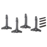 Proform Mopar Licensed Valve Cover Fasteners 440-886 Wing Nuts, Shark Gray, Recessed Omega "M" Emblem on Top, Set of 4 thumbnail 2
