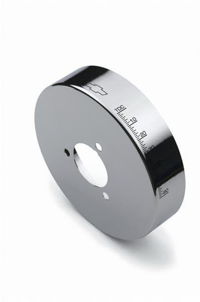 Proform Harmonic Balancer Covers 141-729 Cover, Aluminum, Chrome, 8 in. Diameter, Degree Markings, Chevy, Big Block, Each thumbnail 1