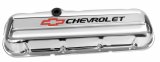 Proform Stamped Steel Chevrolet Valve Covers 141-812 Covers, Stamped, and Bowtie Emblem, Short, with Baffle, Chrome, Pair thumbnail 3