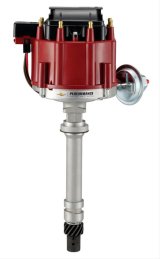 Proform GM Licensed Distributors 141-683 Distributor, HEI, Vacuum, Mechanical Advance, Coil, Steel Gear, Red Cap, Licensed, Chevy, V-8, Each thumbnail 1